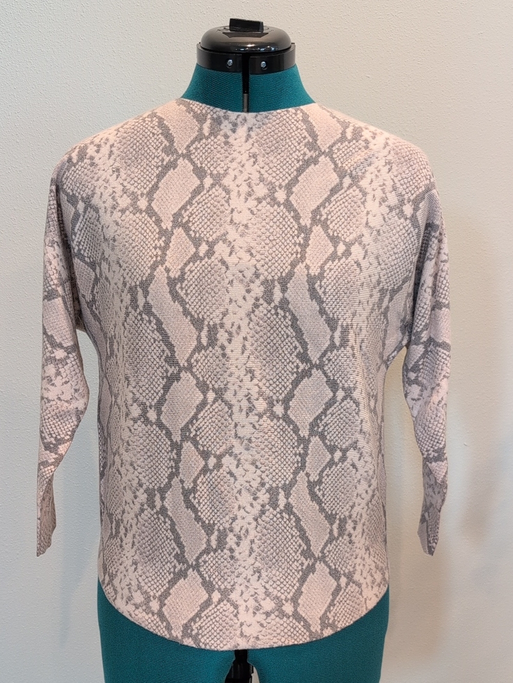 Evereve Women's Snake-Print Long Sleeve Top, Size XS